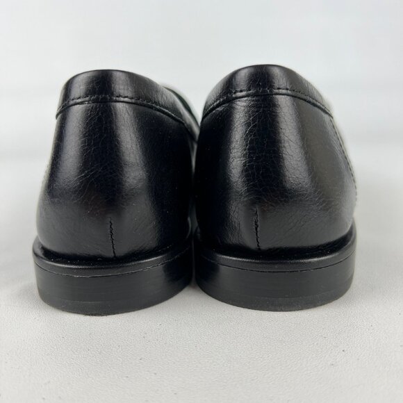 J McLaughlin Womens Concetta Black Leather Penny Loafer Flats Slip On size 6.5 - Picture 4 of 15